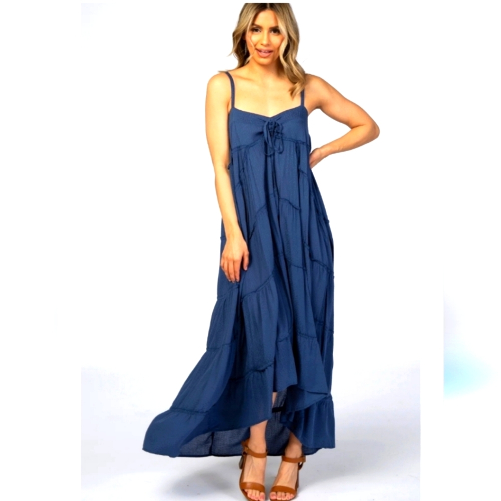 ☀️💙Lovestitch flowy maxi sun dress. In Sapphire blue, sz. medium